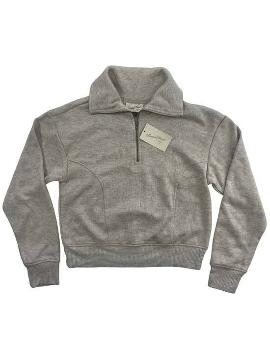 Universal Thread Tops - Universal Thread Sweatshirt Heathered Oatmeal Quarter-Zip Pullover Wmn's S NEW